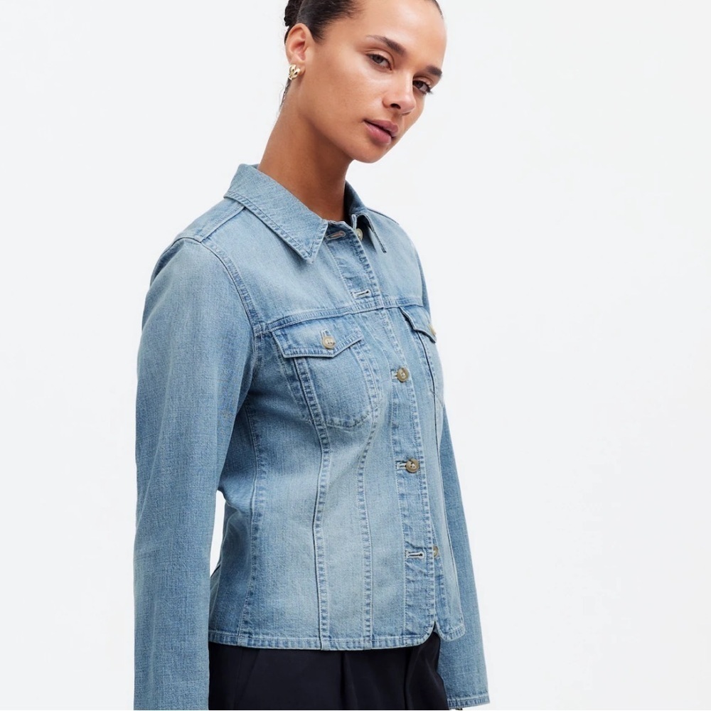 New - lightweight denim shirt jacket - Picture 1 of 7
